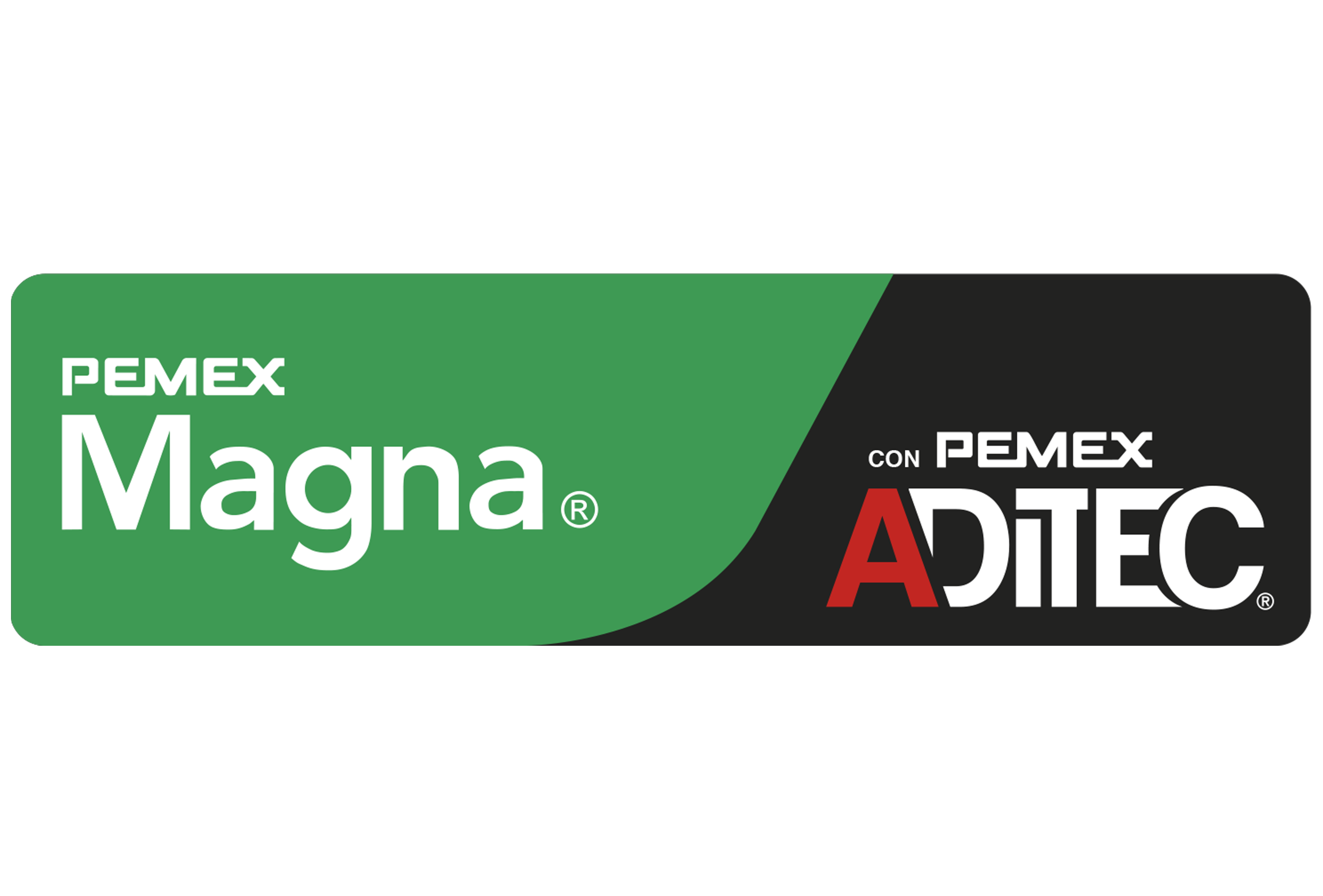 Placa de producto Pemex Magna con tecnología Aditec