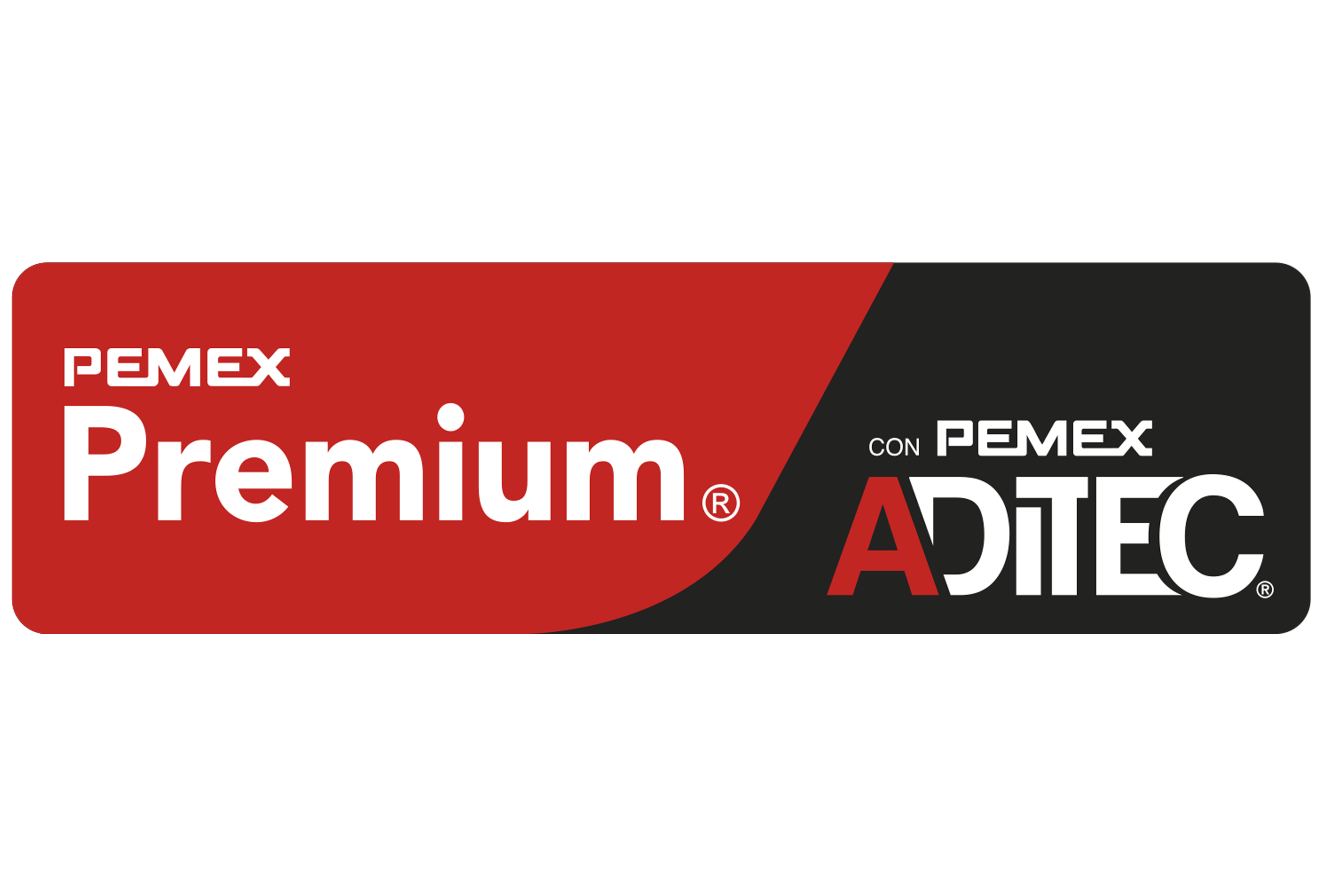 Placa de producto Pemex Premium con tecnología Aditec